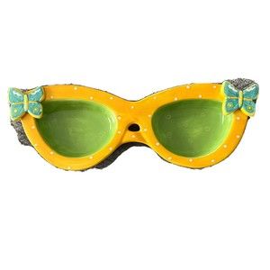 Dennis East 2004 Chip And Dip Sunglasses With Butterflies Ceramic 14"x1.5"